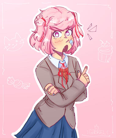 [natsuki - ddlc fanart]